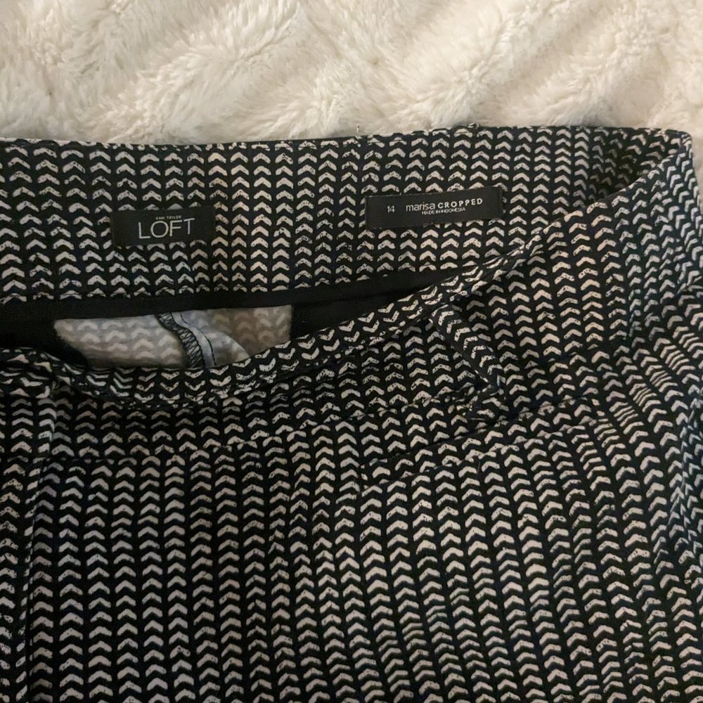 LOFT Marisa Cropped Pattern Pants